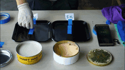 同一時(shí)間使用蜜蠟250的模具在差不多2秒后就掉落在桌面上，但使用常規(guī)蠟的模具還是牢牢地穩(wěn)固貼在模具上，附著力十分強(qiáng)，由此可見使用蜜蠟250的脫膜效果更勝一籌。